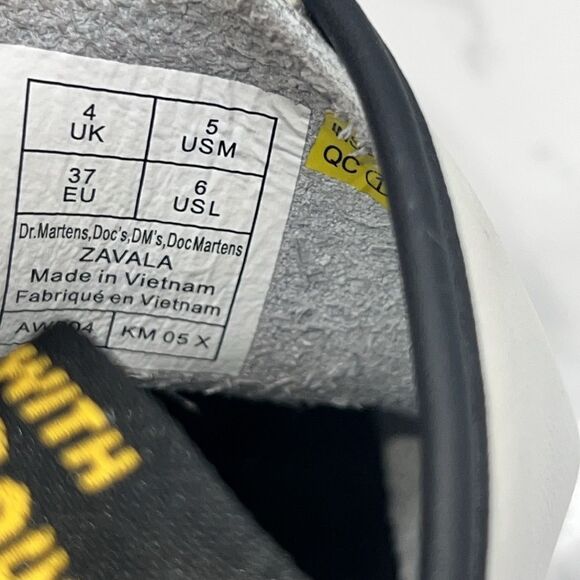 DR. MARTENS White Leather Zavala Combat Boots-6 - Picture 8 of 9